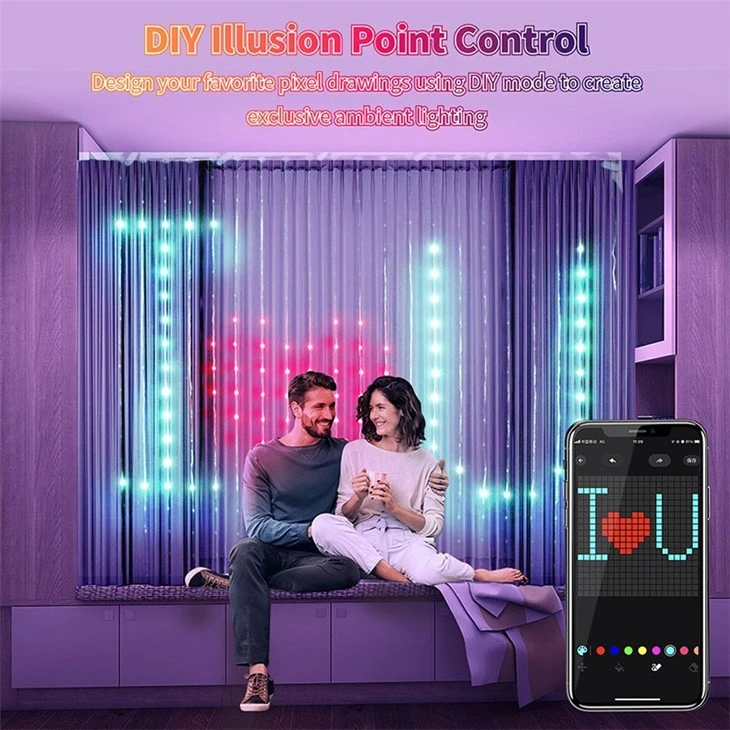 RGBIC LED Curtain Lights App And Remote Control best