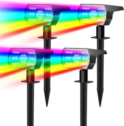 Многоцветни RGB външни слънчеви светлини с промяна на цвета за пейзаж на градинския двор